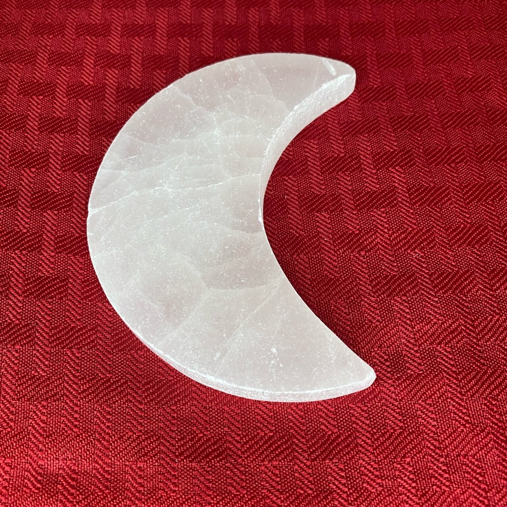 4” Selenite Crescent Moon